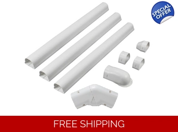 4" ABS Line Cover - Extendable for Mini Split Systems with Longer Pipes - Weather & UV Resistant